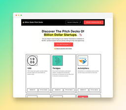 Billion dollar pitch decks